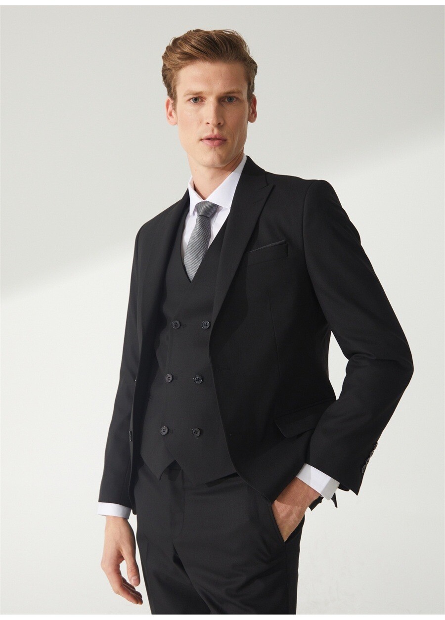 

Мужской костюм Slim Fit Süvari, черный