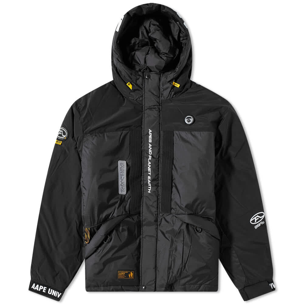 

Куртка APE Refelective Camo Down Parka AAPE by A Bathing Ape, Черный
