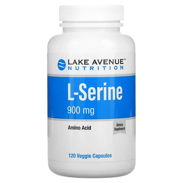 L-серин Lake Avenue Nutrition 900 мг, 120 капсул lake avenue nutrition порошок l серина без вкуса 1 фунт 454 г