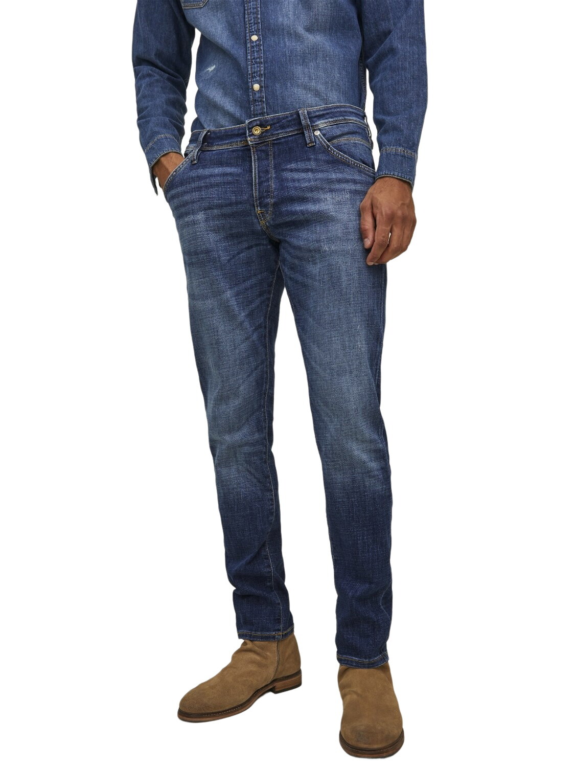 

Джинсы Jack & Jones JJIGLENN JJFOX GE 348 slim, синий