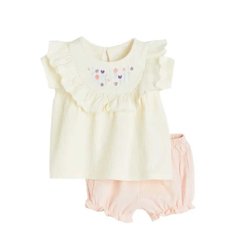 

Костюм детский H&M Cotton, 3 предмета, кремовый/розовый