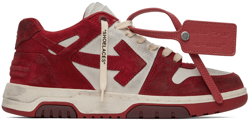 

Бело-красные кроссовки Out Of Office Off-White