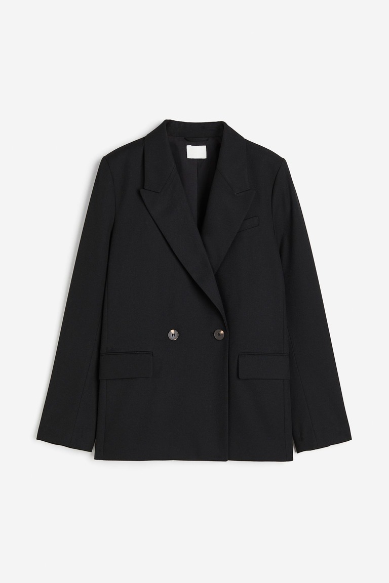 цена Двубортный пиджак H&M, черный