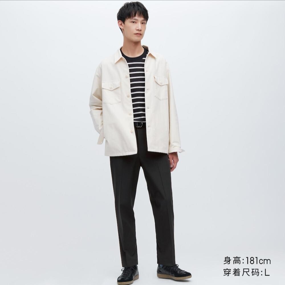 

Эластичные укороченные брюки Uniqlo, черный