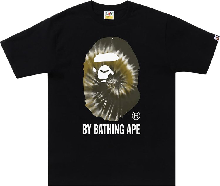 Футболка BAPE Tie Dye By Bathing Ape Tee 'Black', черный футболка bape tie dye college tee black navy черный