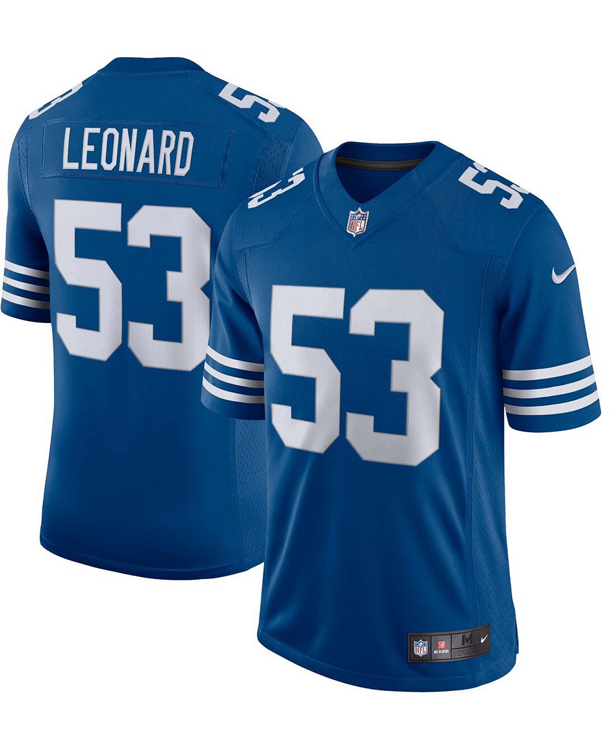 Мужская футболка darius leonard royal indianapolis colts alternate vapor limited jersey Nike