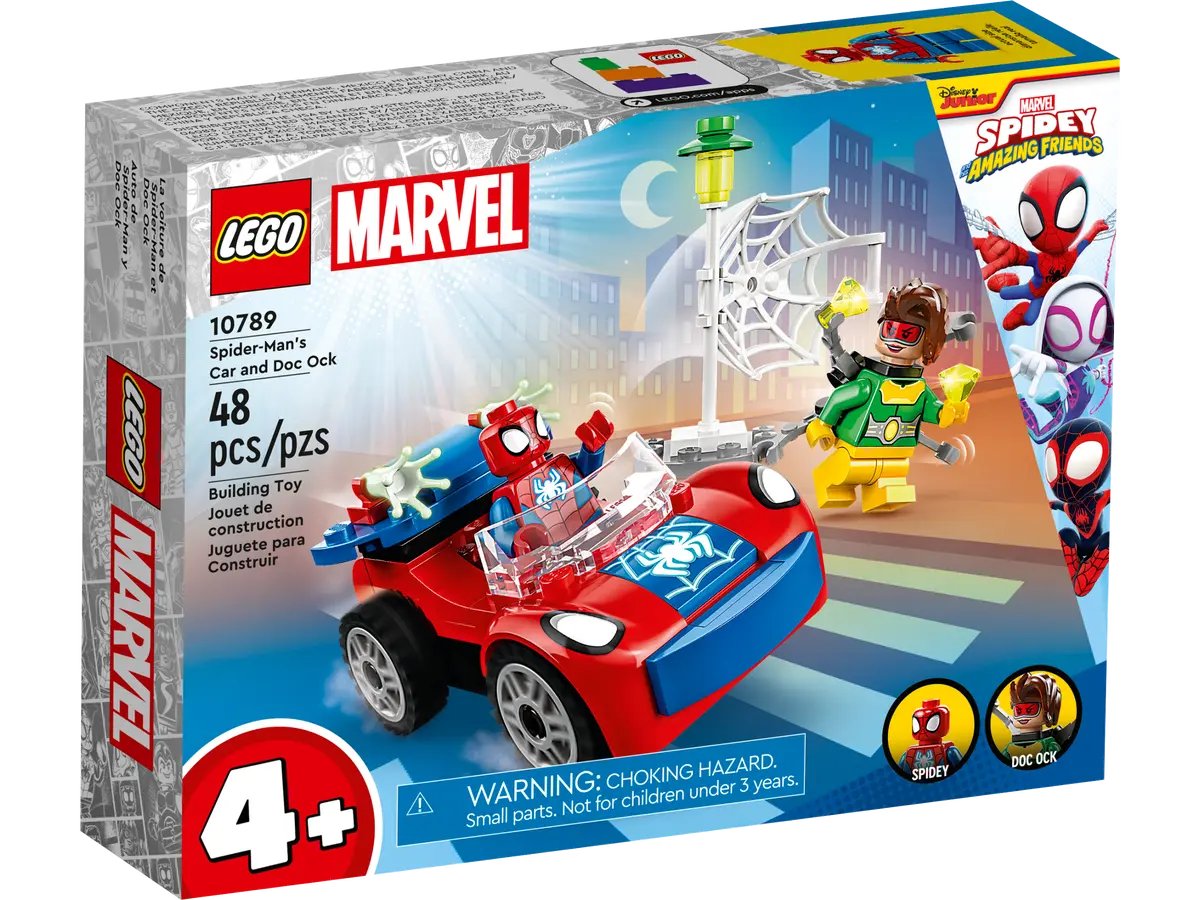 Конструктор Lego Marvel Super Heroes Spider-Man's Car And Doc Ock 10789, 48 деталей игровой набор столярная мастерская для малышей с аксессуарами