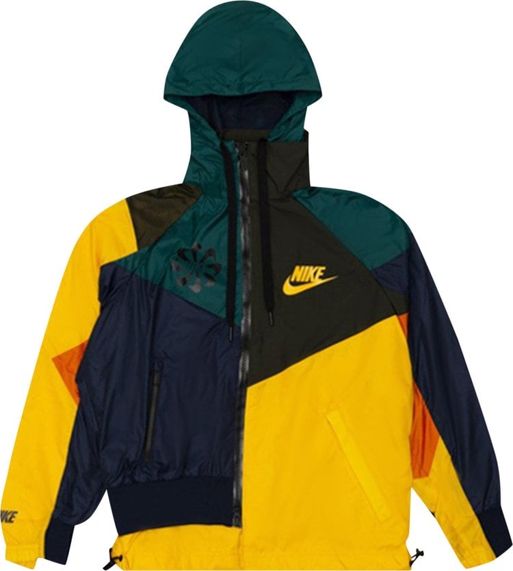 Анорак Nike x Sacai Hooded Anorak 'University Gold/Sequoia', зеленый - фото