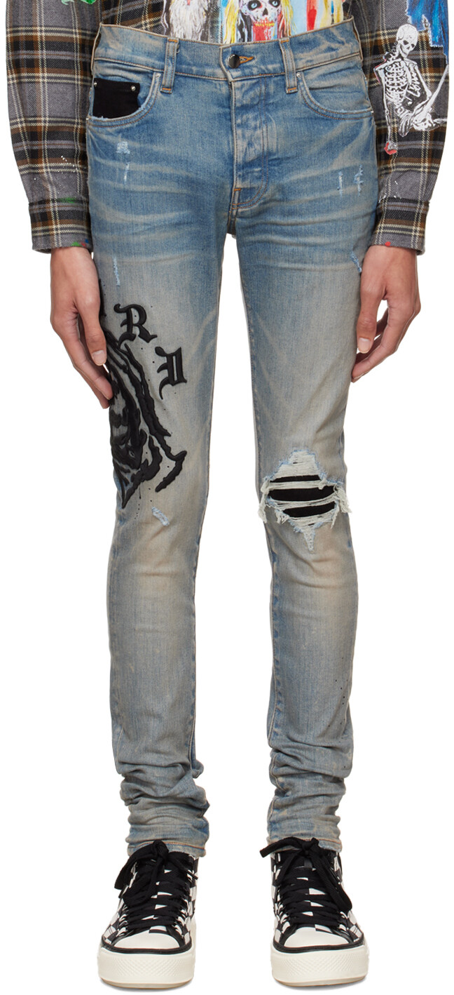 

Джинсы Indigo Wes Lang Reaper AMIRI