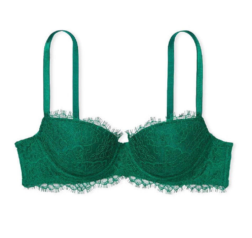 

Бюстгальтер Victoria's Secret Dream Angels Lightly Lined Lace Demi, зеленый