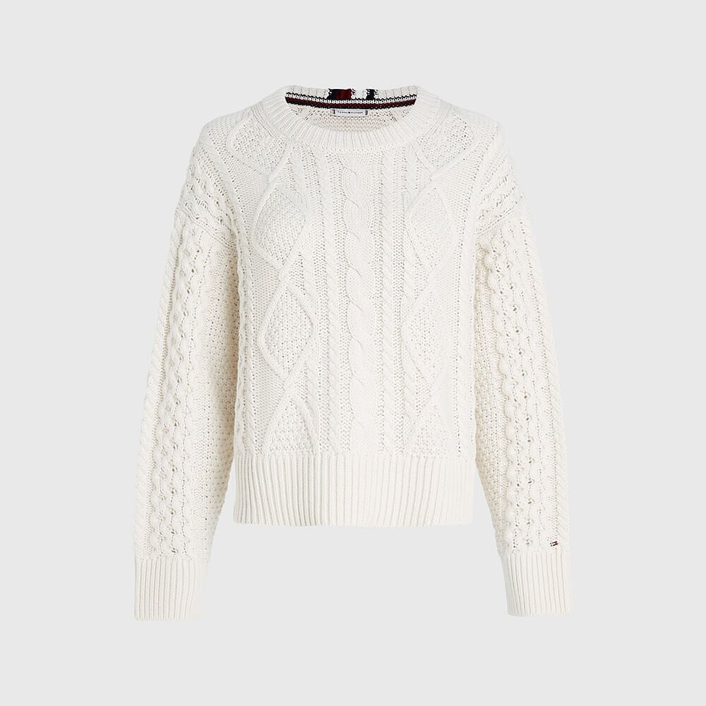 

Джемпер Tommy Hilfiger Cable Knit Boyfriend, белый