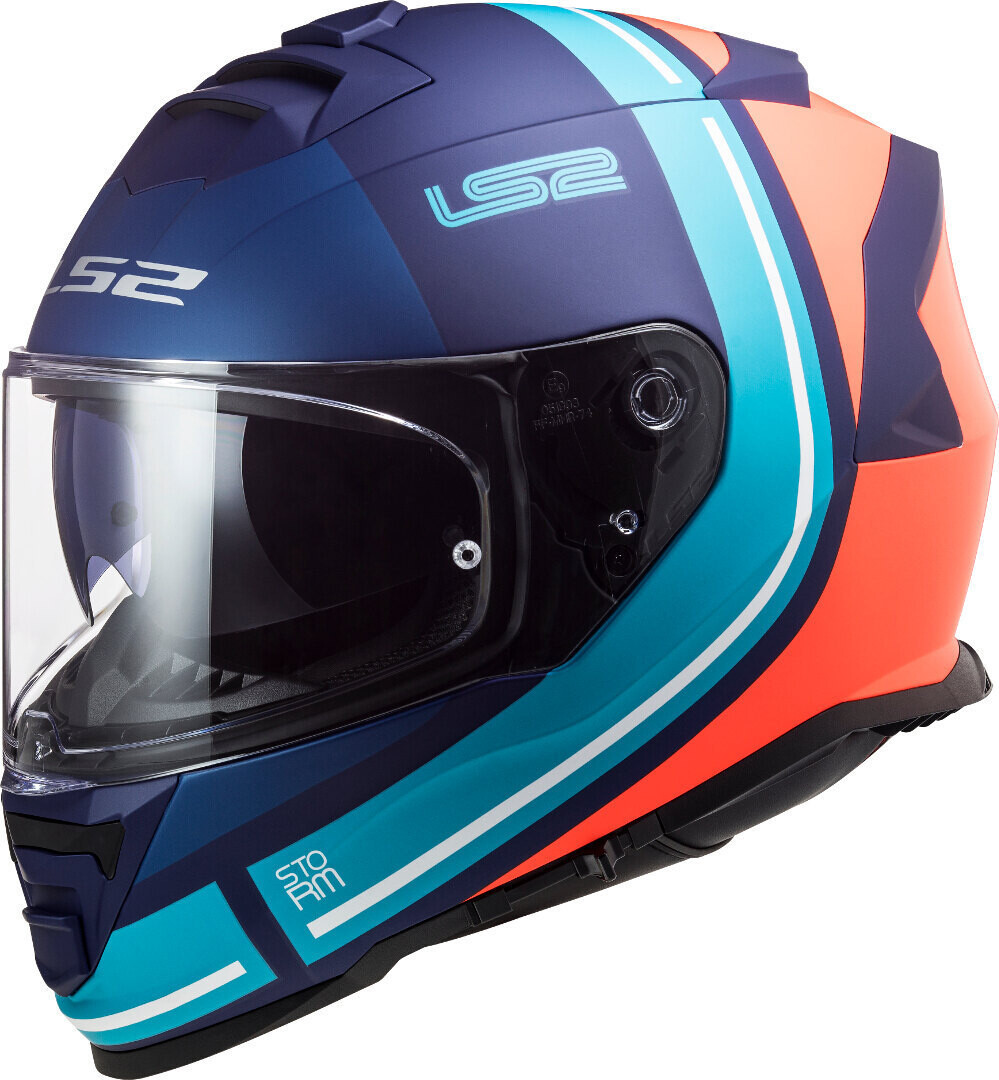 

Шлем LS2 FF800 Storm Slant, сине-оранжевый