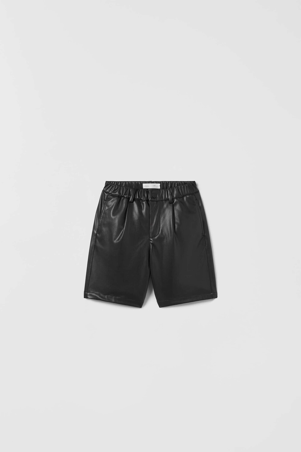 

Шорты из искусственной кожи Zara, черный