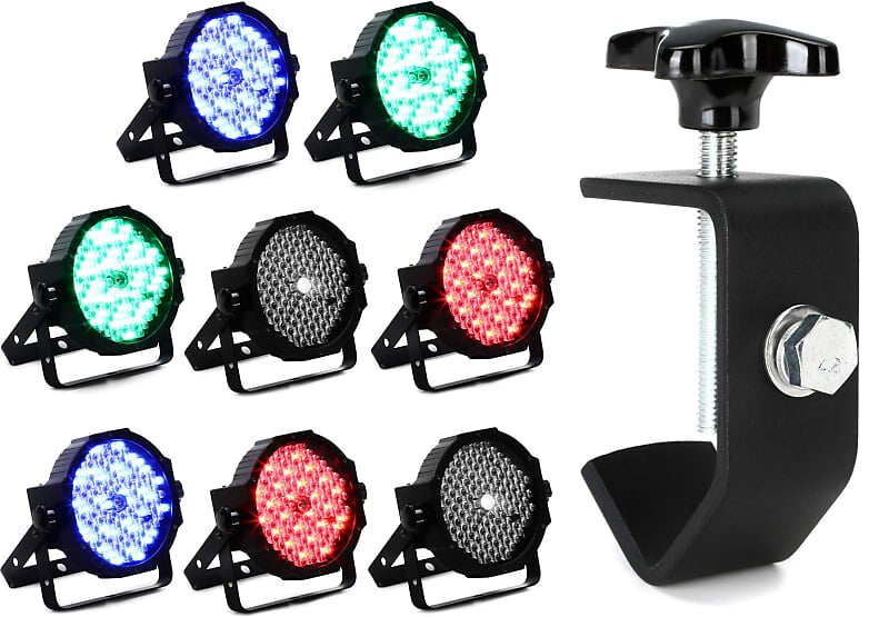 

Пакет ADJ Mega Flat Pak 8 Plus RGB+UV Par (8 шт.) Комплект с С-образным зажимом ADJ American DJ MEG888=1 C-CLAMP=1