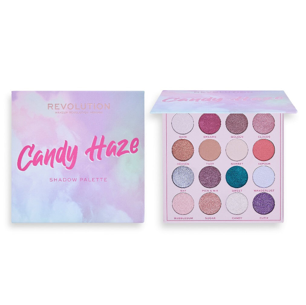 

Makeup Revolution Палетка теней для век Candy Haze Eyeshadow Palette облачный взгляд 16 г