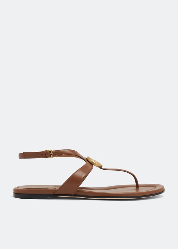 Сандалии GUCCI Marmont sandals, коричневый