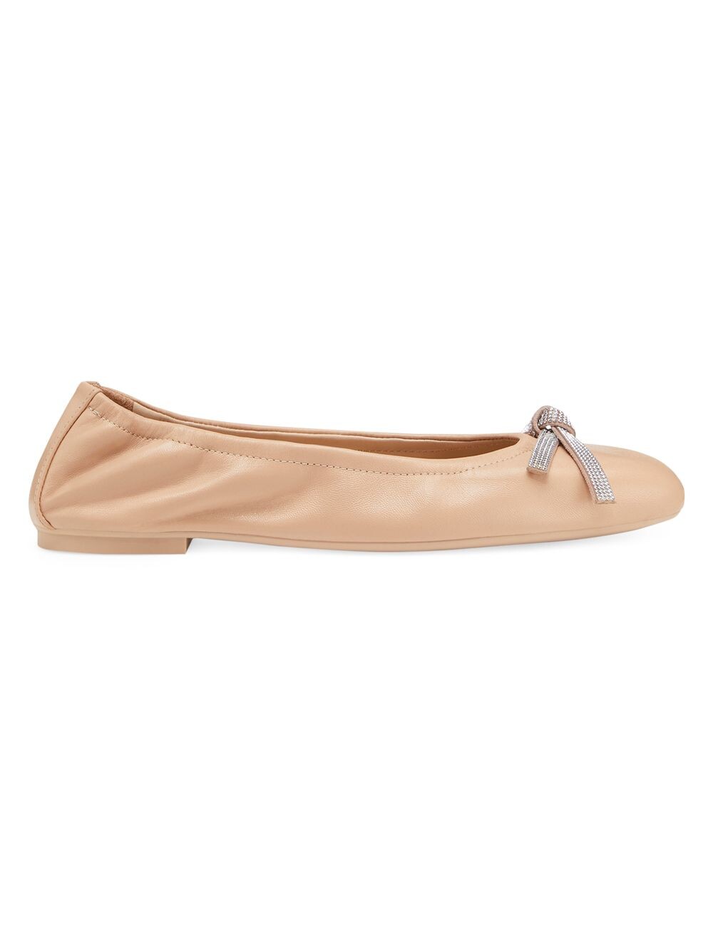 

Кожаные балетки с бантом Stuart Weitzman
