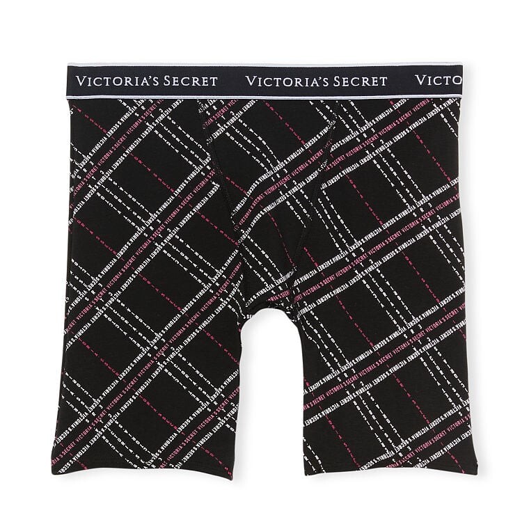 

Трусы-боксеры Victoria's Secret Logo Cotton, черный/белый/красный