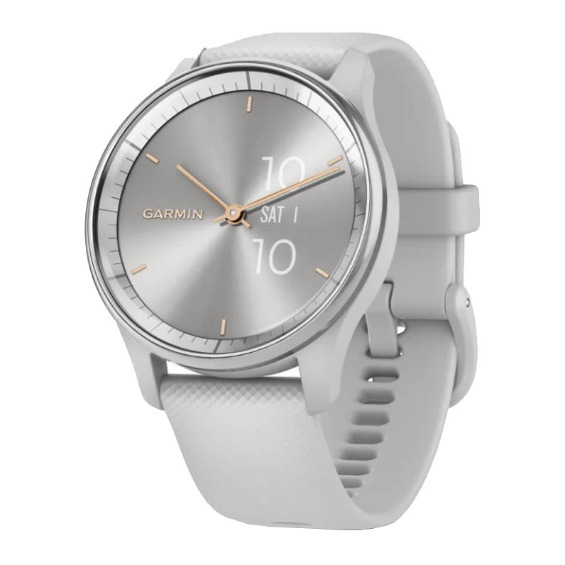 Умные часы Garmin Vivomove Trend, серебристый/серый умные часы garmin vivomove style с плетеным нейлоновым черным ремешком графитовый