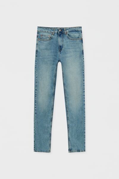 

Базовые джинсы узкого кроя среднего размера синего цвета PULL&BEAR