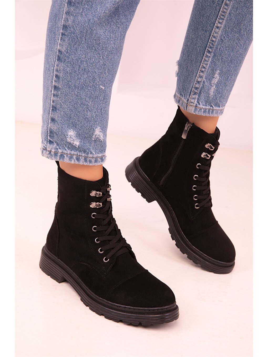 Замшевые женские ботинки длиной до щиколотки Soho Exclusive, черный