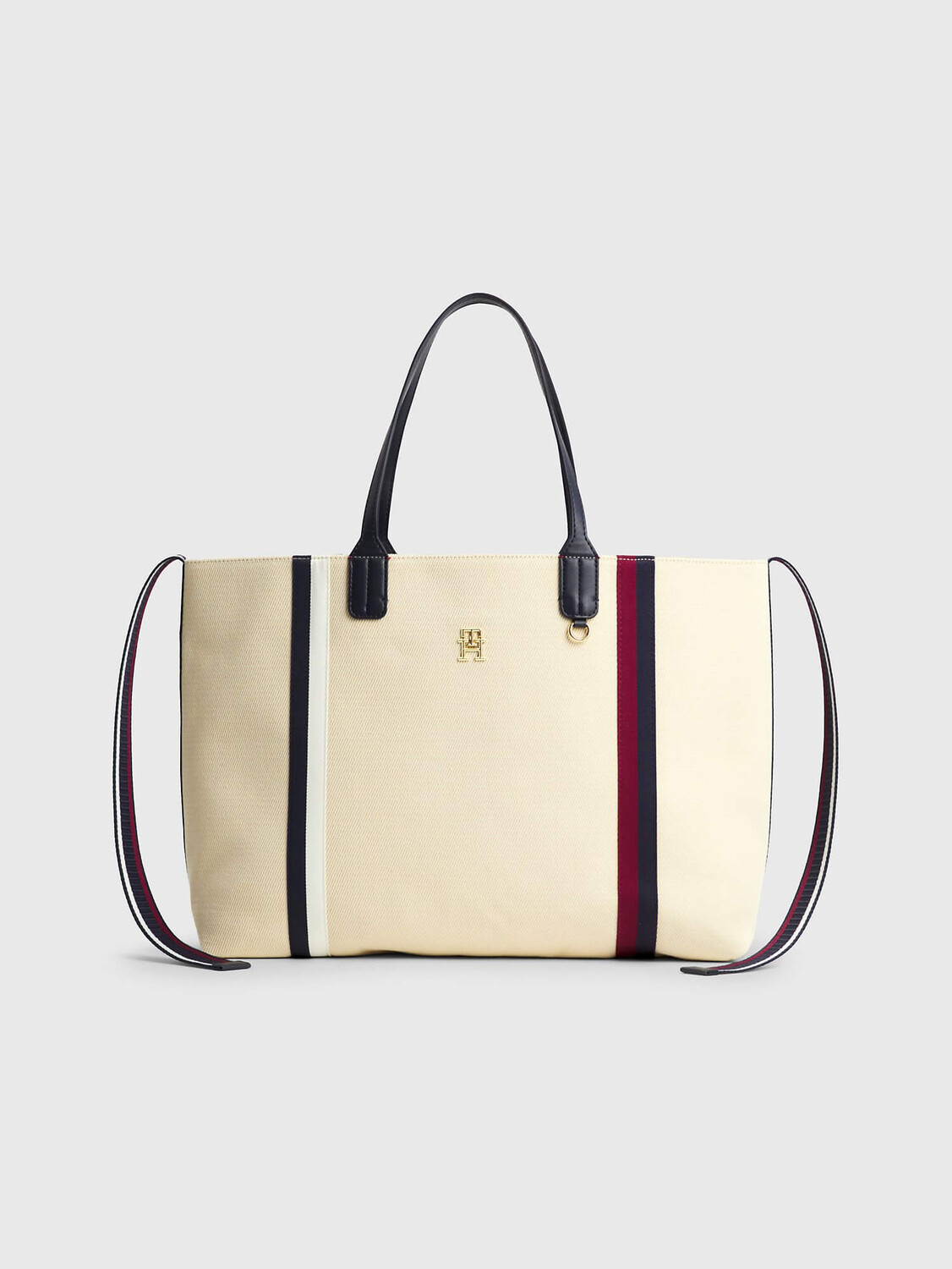

Сумка-тоут Tommy Hilfiger Stripe, кремовый/черный