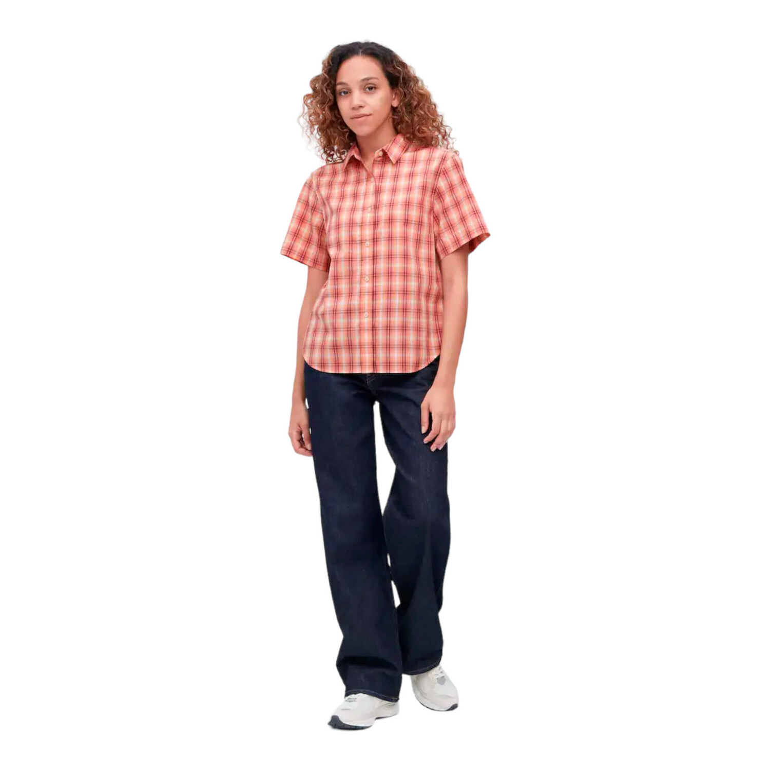 

Рубашка Uniqlo Cotton Checked Short Sleeved, розовый