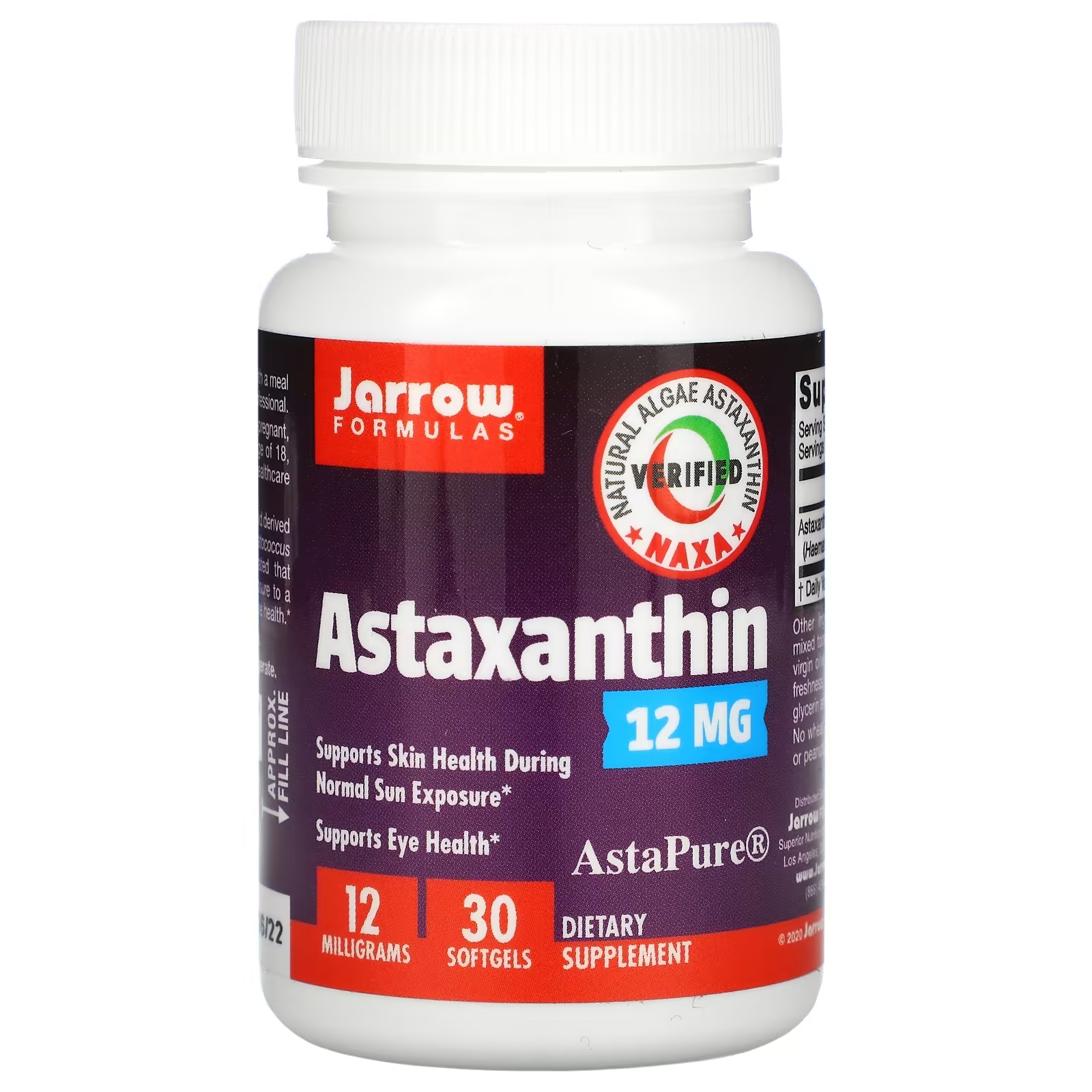 Jarrow Formulas астаксантин 12 мг, 30 капсул jarrow formulas астаксантин 12 мг 60 мягких желатиновых капсул