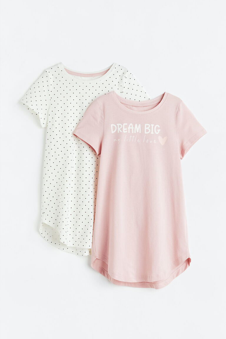 

2 пары ночных рубашек из джерси H&M, розовый
