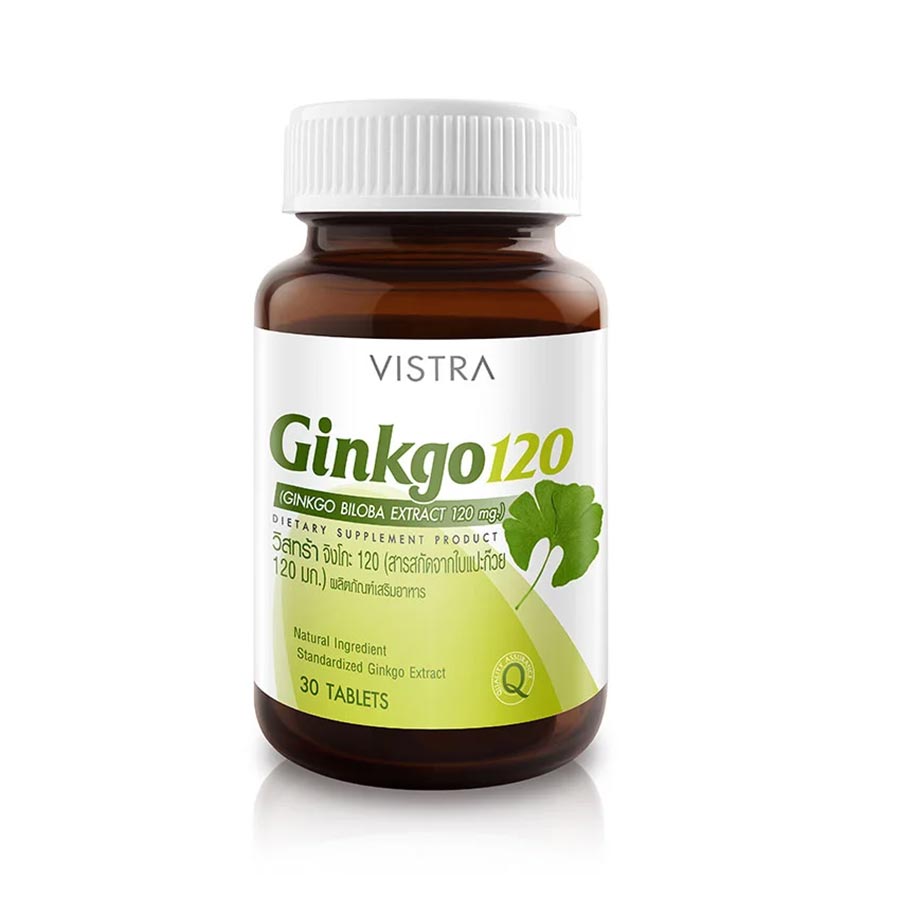 Пищевая добавка Vistra Ginkgo 120 мл, 30 таблеток гинкго билоба альфа dhc 90 таблеток