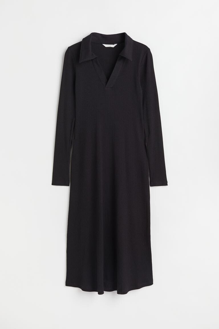 

MAMA Хлопковое платье в полоску H&M, черный
