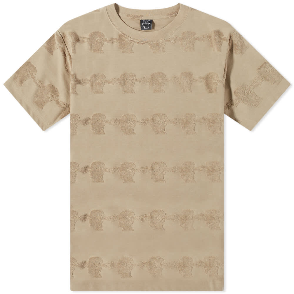 

Футболка Brain Dead Lightning Head Textured Stripe Tee, Коричневый