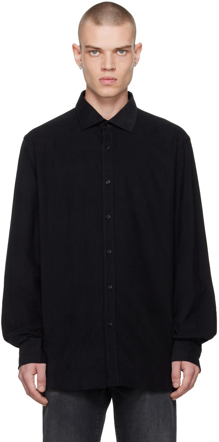 

Черная рубашка из каско ZEGNA