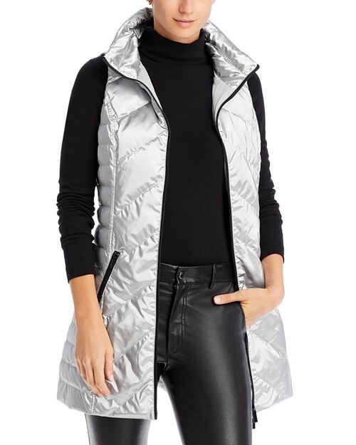 

Стеганый жилет с шевроном и пухом Anorak, цвет Silver
