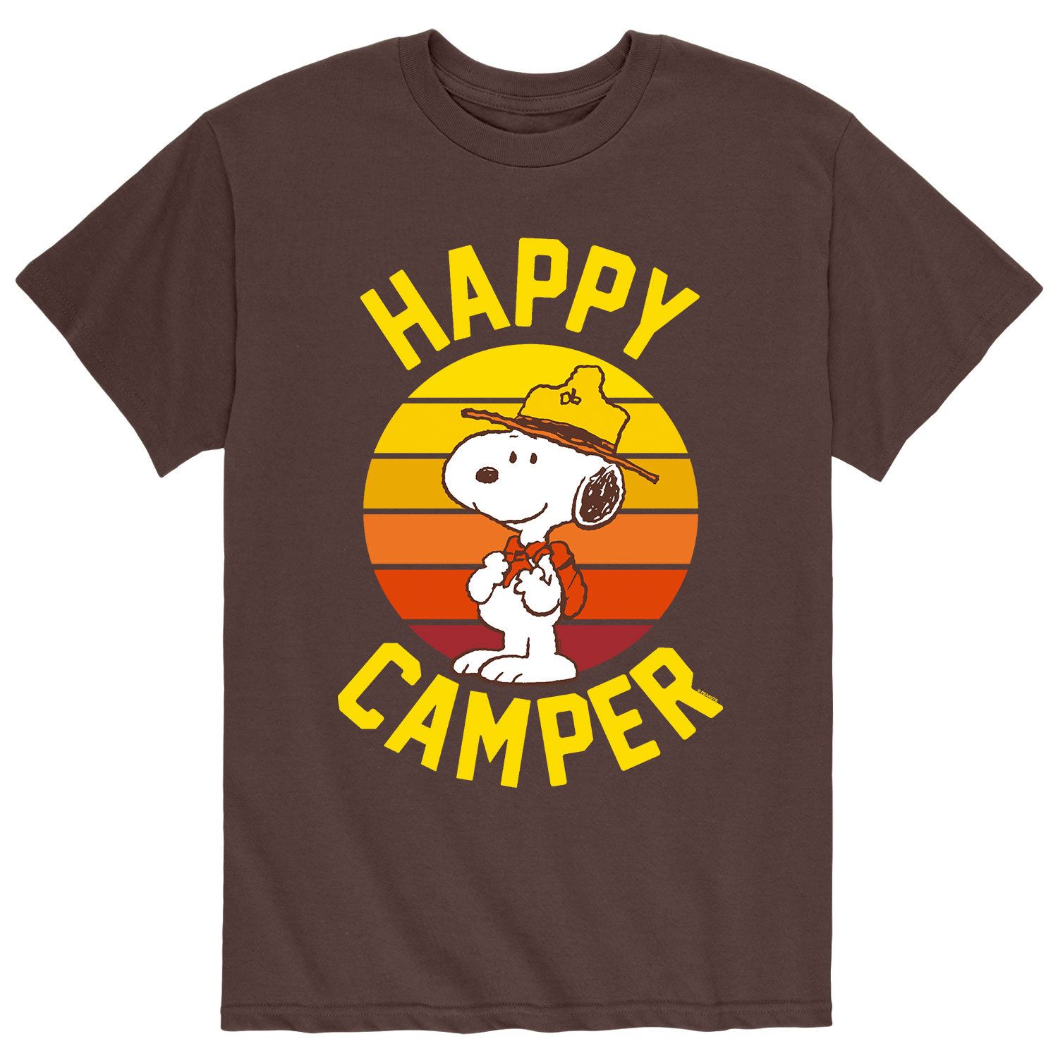 Мужская футболка Peanuts Snoopy Happy Camper Licensed Character