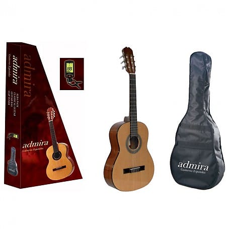 цена Акустическая гитара Admira pack w/ Admira Alba 4/4 Classical, Beginner Series, tuner, bag, New, Free Shipping