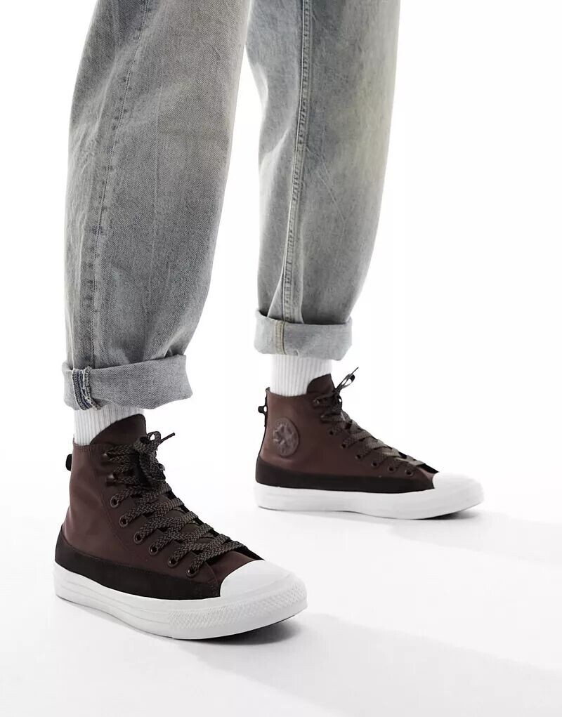 Коричневые высокие кеды до щиколотки Converse Chuck Taylor All Star Hi