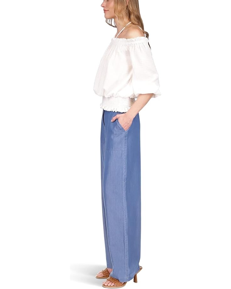 

Брюки Michael Kors Chambray Wide Leg Pants, цвет Light Cadet Wash