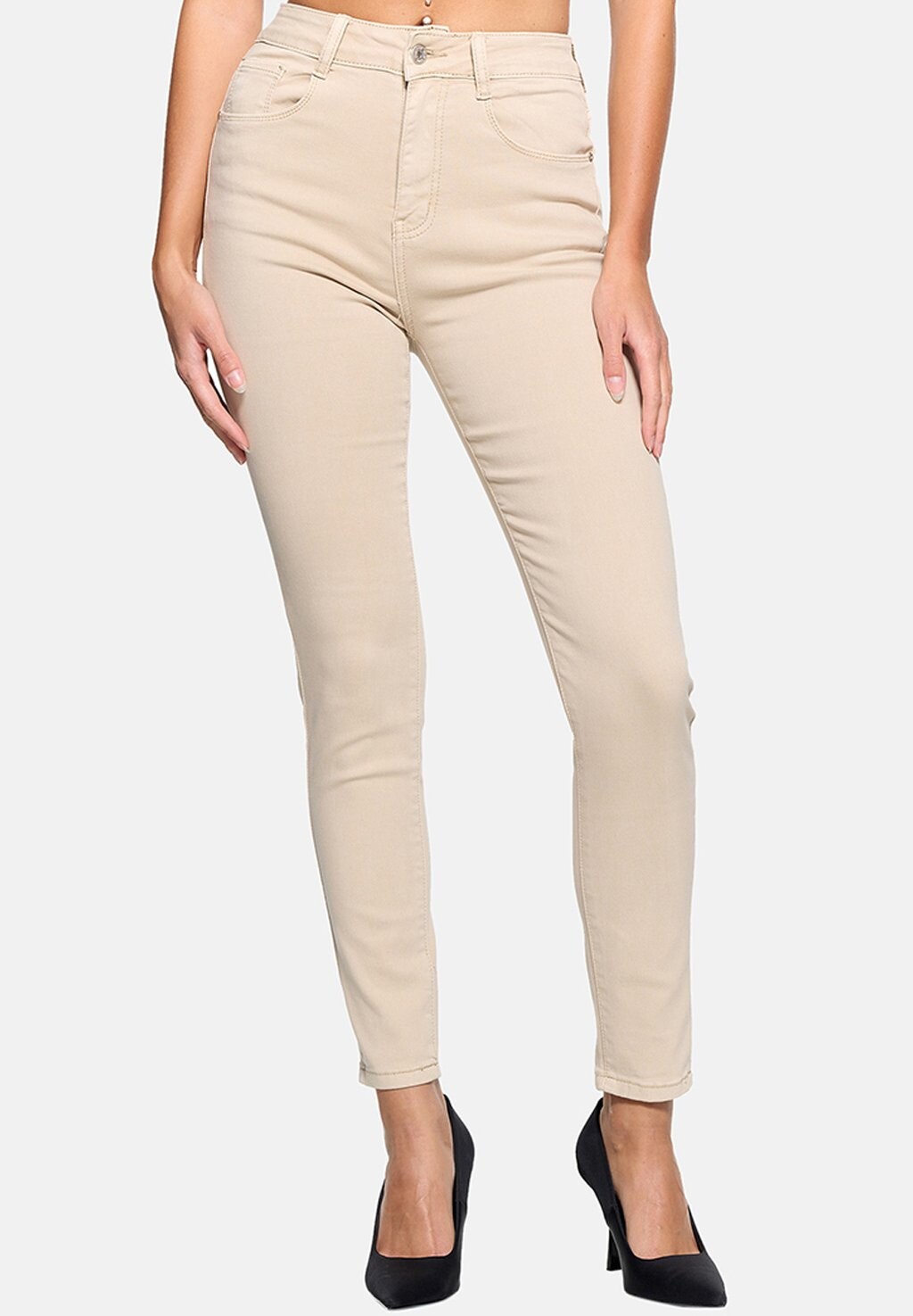 

Джинсы облегающие HIGHWAIST Elara, бежевый