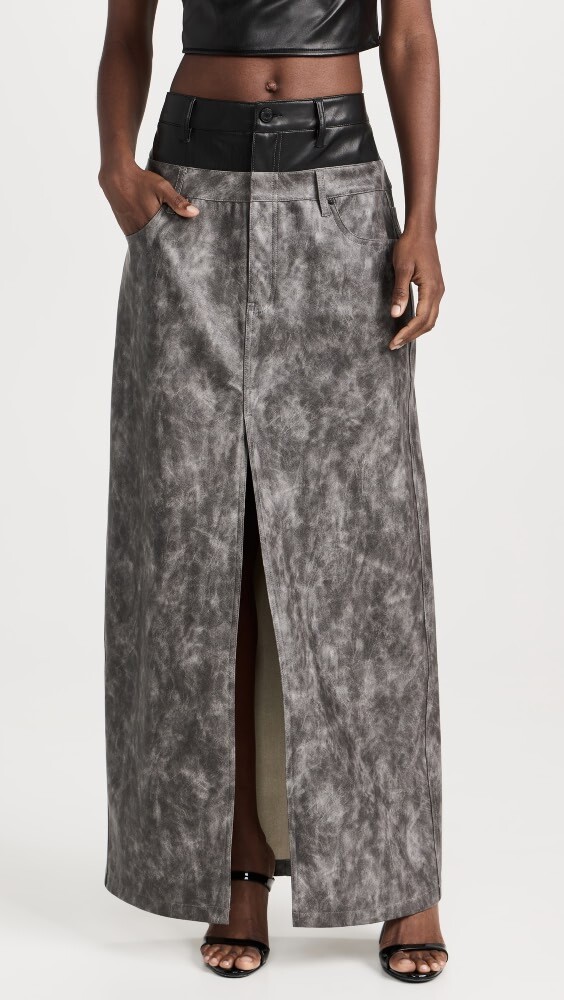 

Юбка AFRM Easton Double Maxi, серый