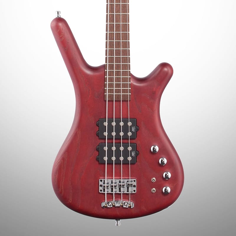 цена Басс гитара Warwick Teambuilt Pro Series Corvette $$ 4 String Bass, Burgundy Red Transparent Satin, with Gig Bag