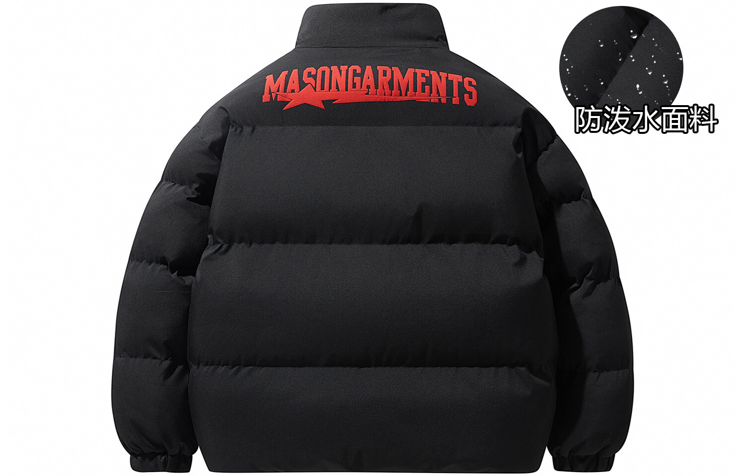 

Стеганая куртка унисекс Masongarments, Эфир Синий (красный логотип)