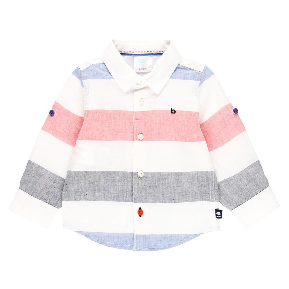 

Рубашка с длинным рукавом Boboli Linen, бежевый