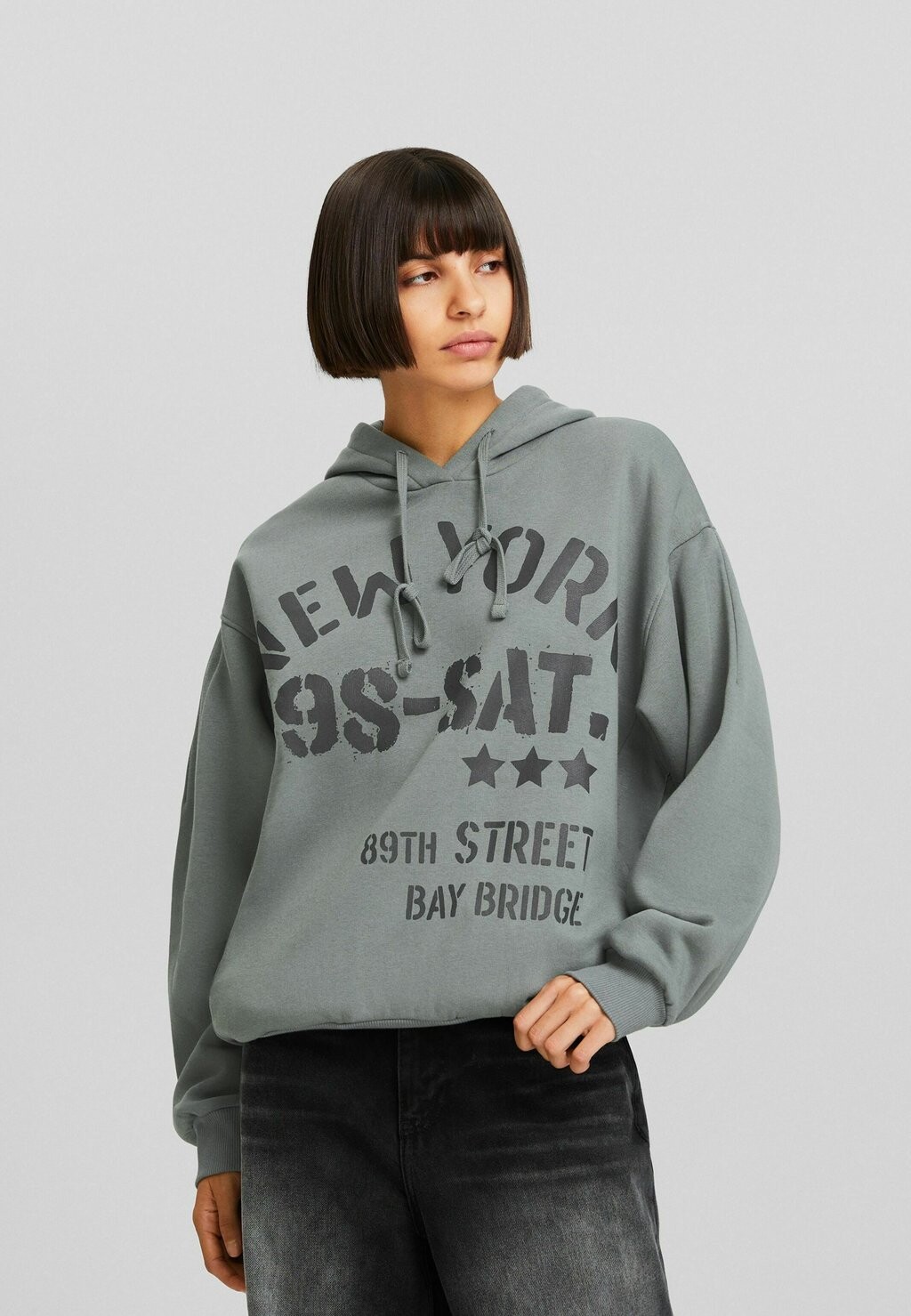 

Толстовка Bershka, хаки