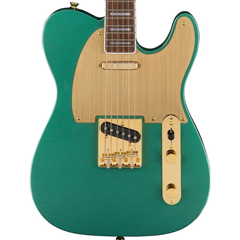 

Squier 40th Anniversary Telecaster, Gold Edition, золотая анодированная накладка, цвет Sherwood Green 40th Anniversary Telecaster, Gold Edition, Gold Anodized Pickguard, Sherwood Green