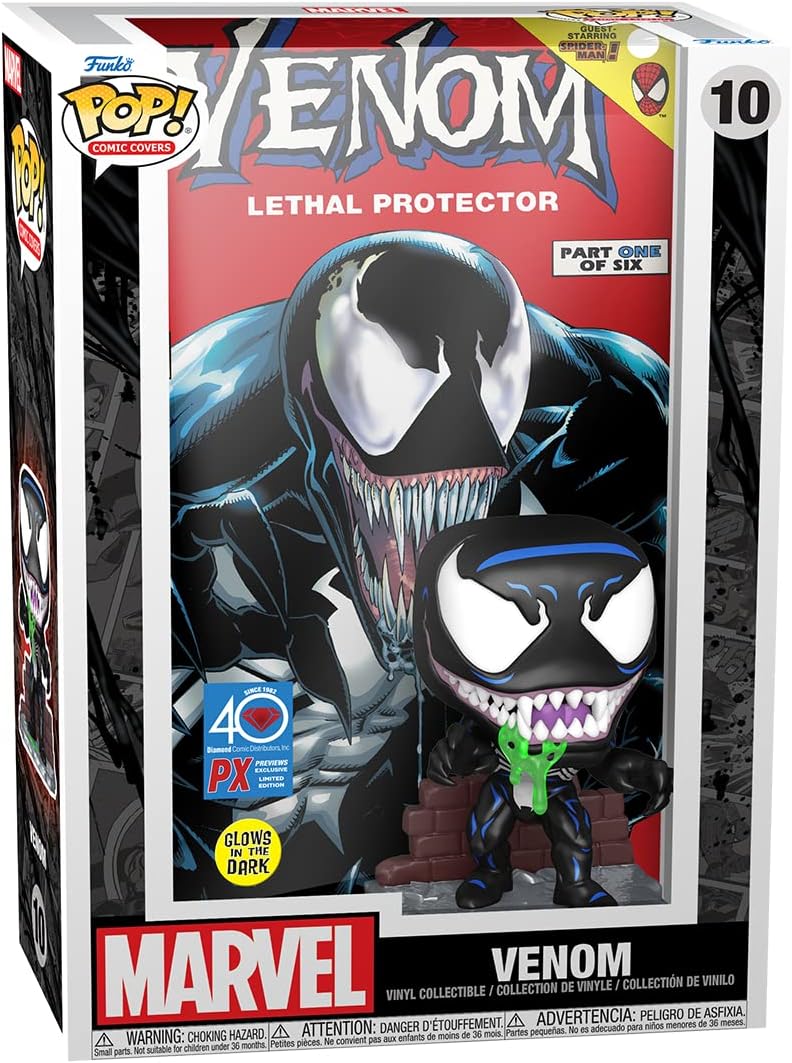 Фигурка Pop! Comic Cover: Marvel Venom Lethal Protector Glow in The Dark Previews Exclusive Vinyl Figure фигурка funko pop comic covers marvel – venom [glows in the dark] exclusive 9 5 см