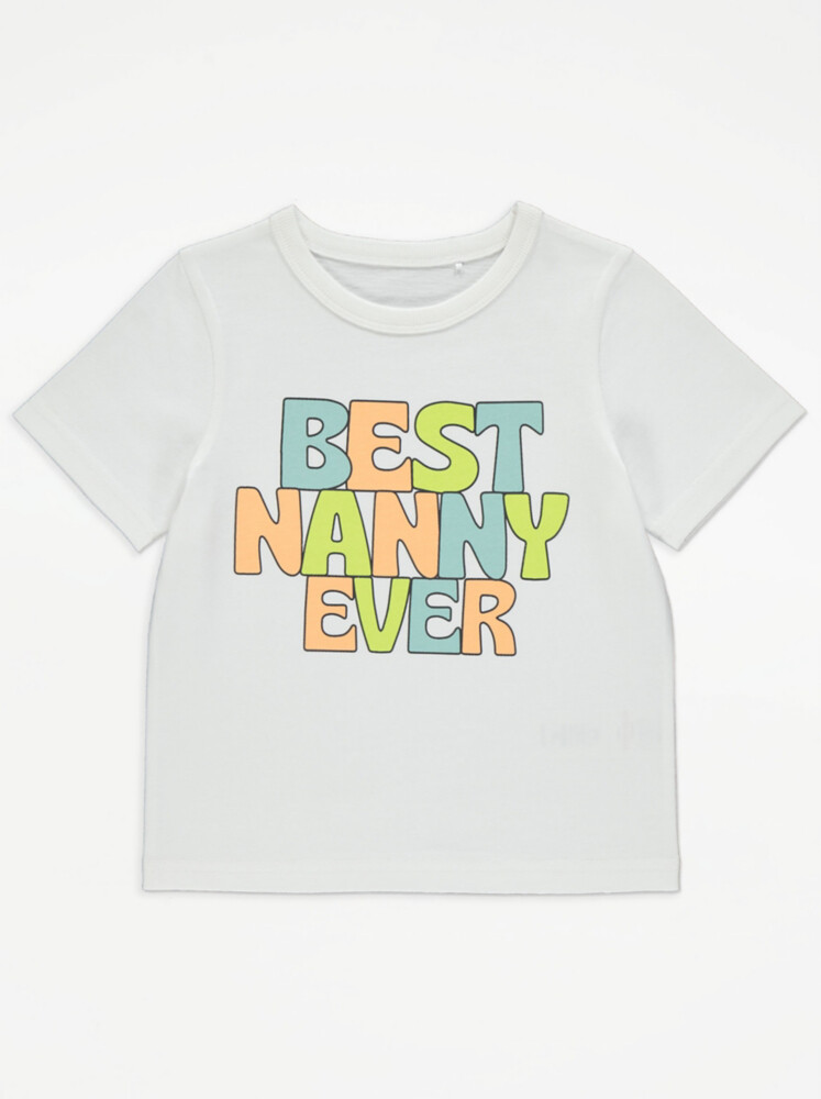 

Белая футболка со слоганом Best Nanny Ever George., белый