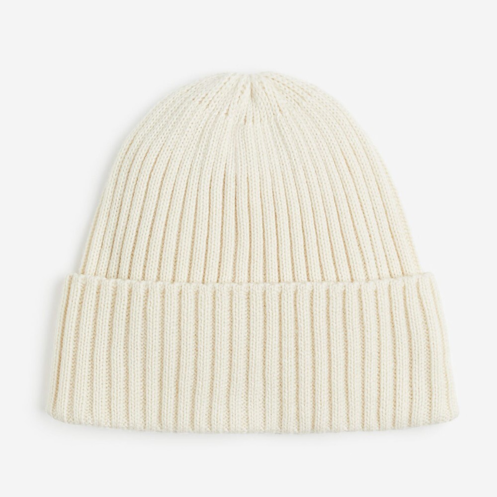 

Шапка H&M Rib-knit, кремовый