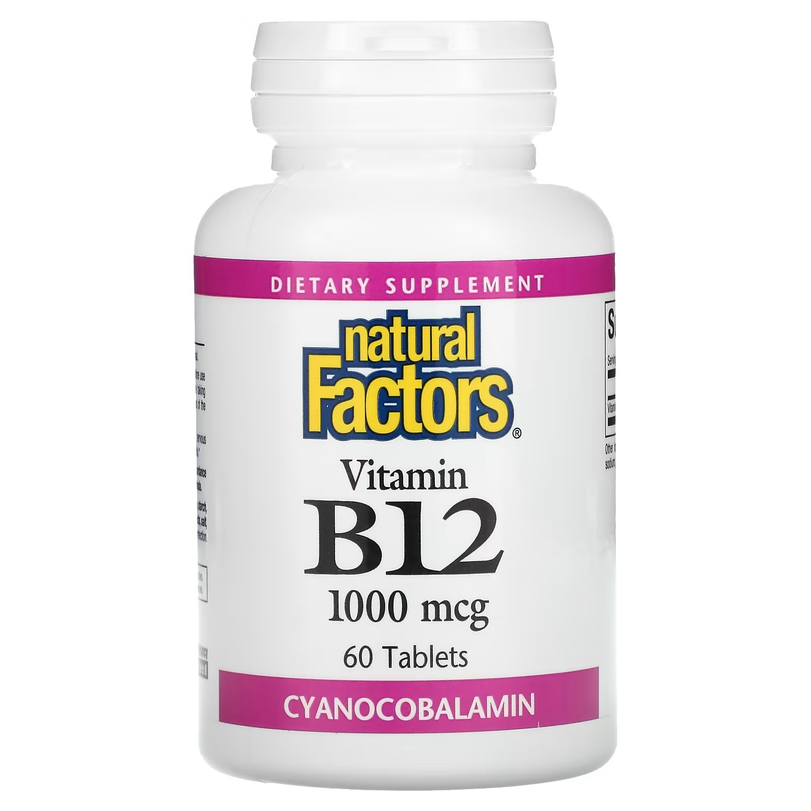 Natural Factors витамин В12 1000 мкг, 60 таблеток