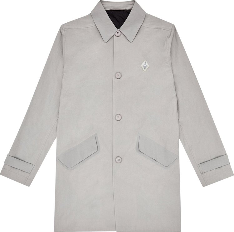 Пальто A-Cold-Wall* Welded Mac Coat 'Cement', серый a cold wall вязаный топ в рубчик в рыбацкую клетку серый
